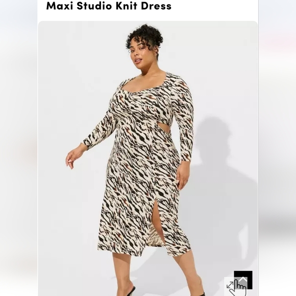 torrid Dresses & Skirts - NWT Torrid Zebra Print Side Cutout Midi Dress - Size 2X